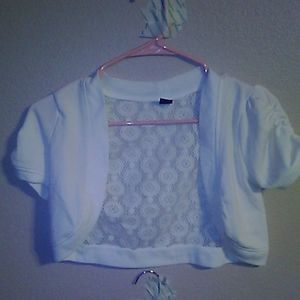 Cropped opened cardigan